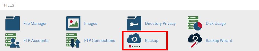 backup database in cpanel