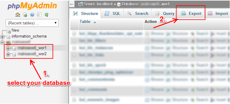 How to backup wordpress database manually with plugins 