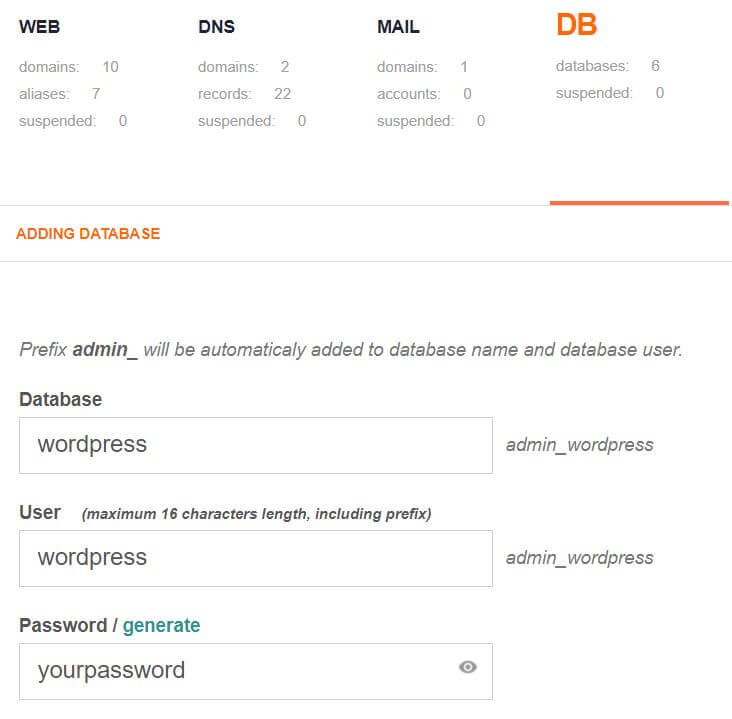 cpanel wordpress error establishing a database connection 