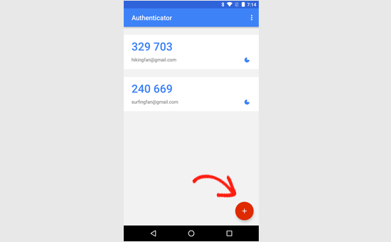 add new account google authentication setup steps
