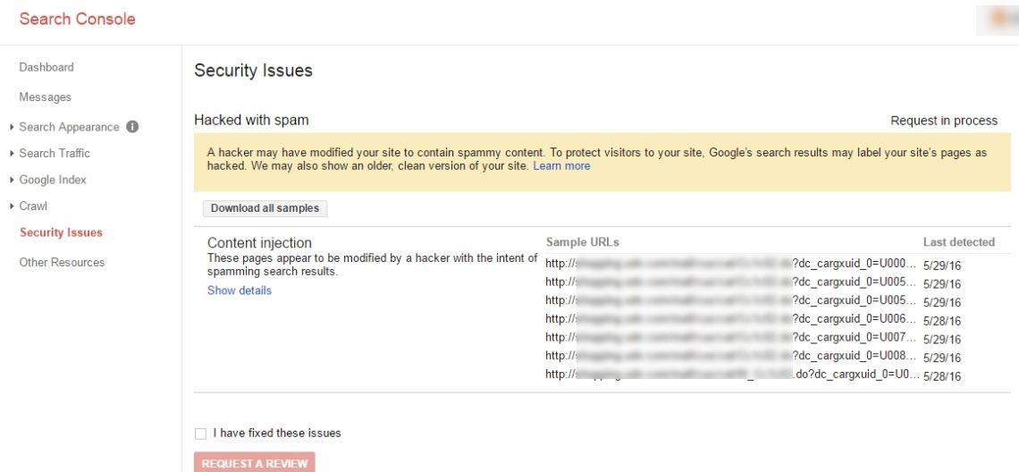  Search Console Security Problems