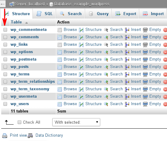 repair database mysql, phpmyadmin optimize database