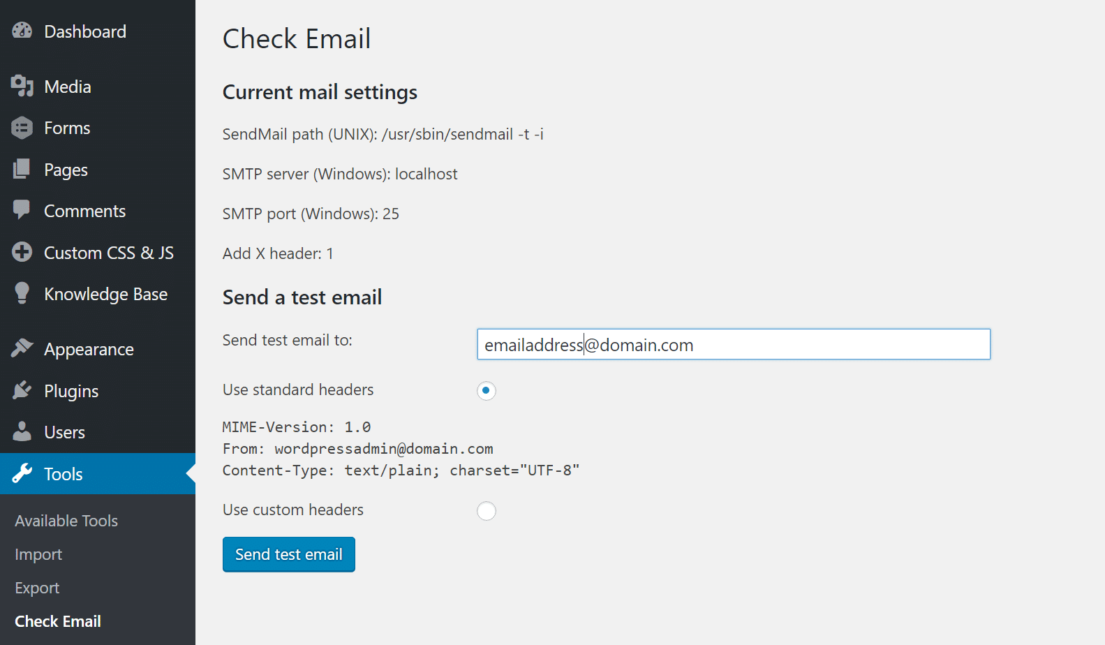  wordpress-send-email-test