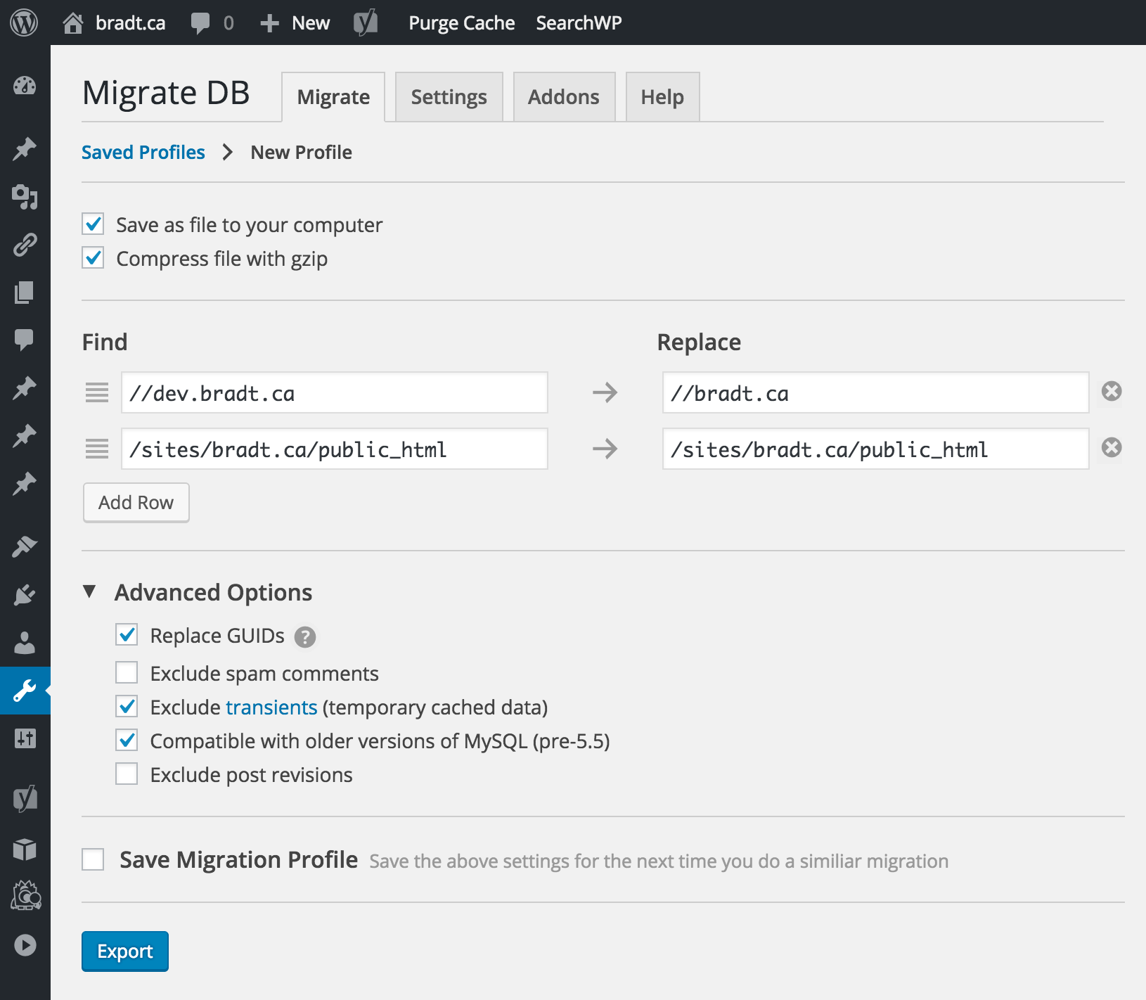WP Database Backup plugin WP Database Backup plugin