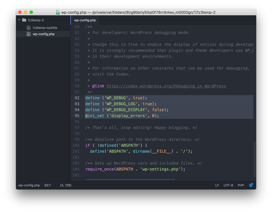 enable-debug-in-wp-config enable-debug-in-wp-config