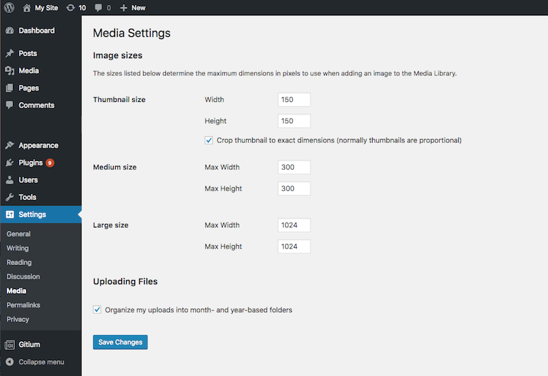 Remove Custom Media Library Paths settings