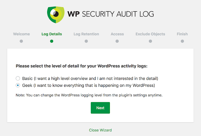 wp security log audit plugin to track user activity wordpress