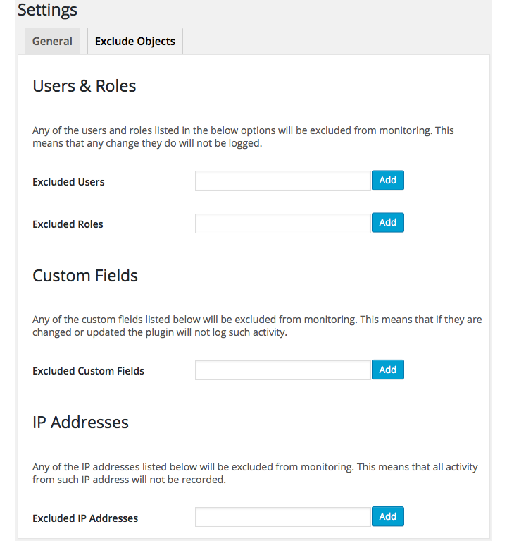 user activity tracking and log, wp-security-track-user-activity-plugin-setings
