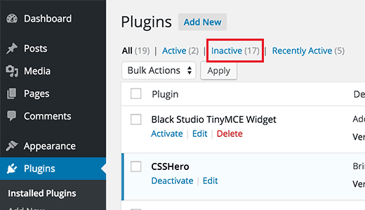 Disable all your plugins Disable all your plugins