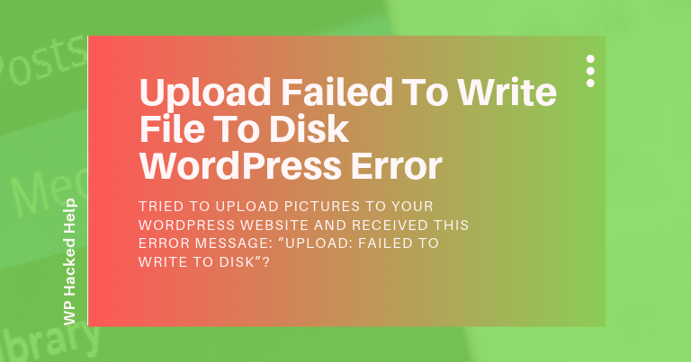 write fail error message