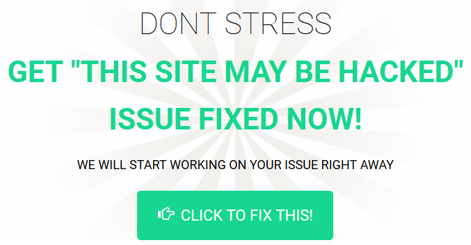 remove _This site may be hacked_ message in Google