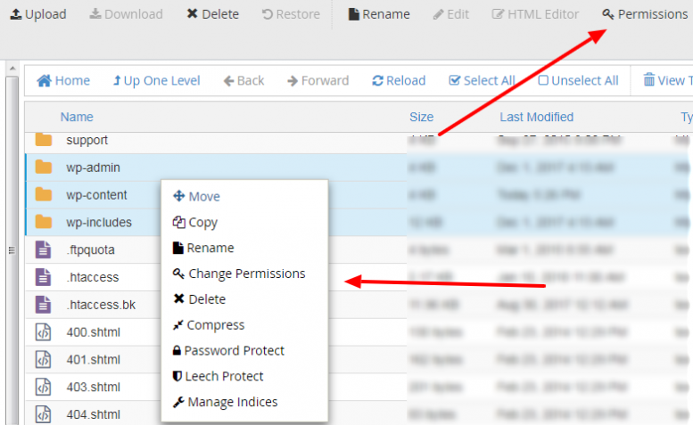 Use cPanel to Fix File and Folder Permission Error