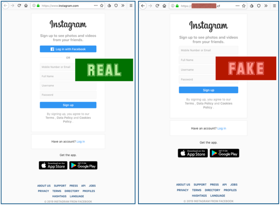 phishing example phishing example