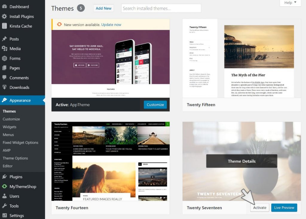 switch-default-wordpress-theme-temporarily