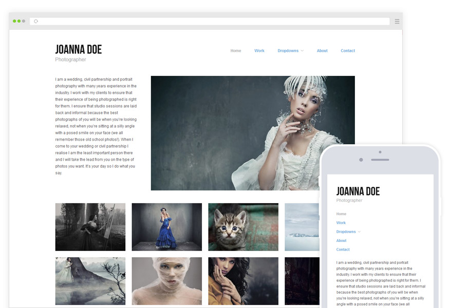 minimal portfolio wordpress theme