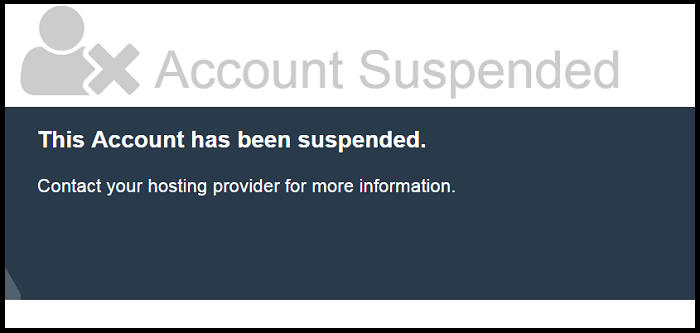 how to access suspended website