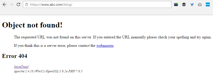 wordpress 404 page not showing