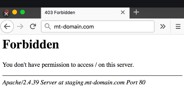 403 Forbidden error code