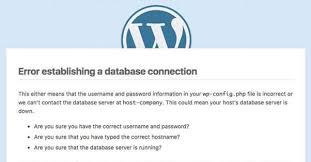 Establishing Database connection error in WordPress