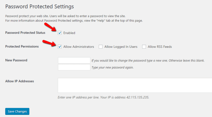 Password Protected Site Areas in WordPress