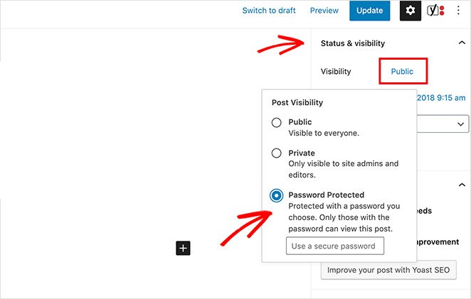 How to password protect page or post in wordpress