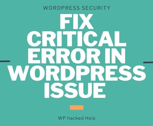 How to Fix “There has been a critical error on your website” WordPress?