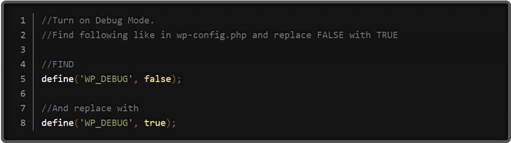 How to Debug & Fix Critical Error in WordPress - Enable Debug Mode