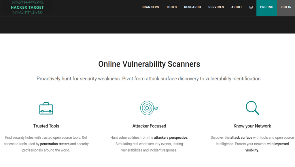 online vulnerability scanner 