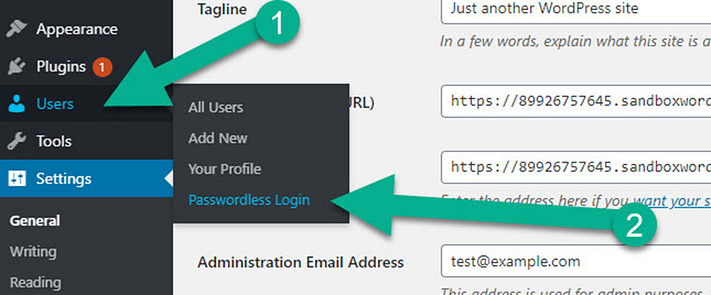 passwordless authentication to your WordPress site
