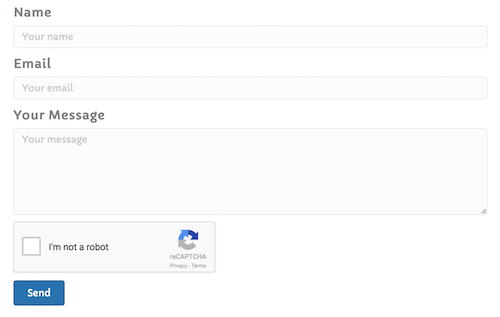 Recaptcha - contact form